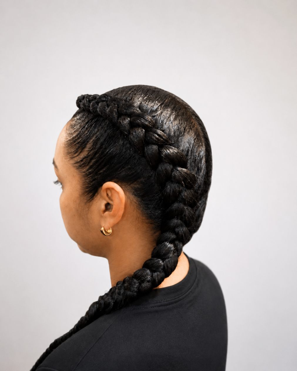 Sleek Braided Ponytail